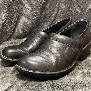 Born Women's Black Leather Mules